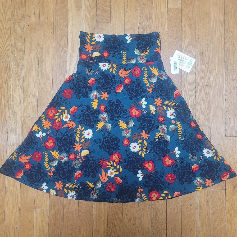 Lularoe Autumn Floral Midi Skirt NWT Size Small